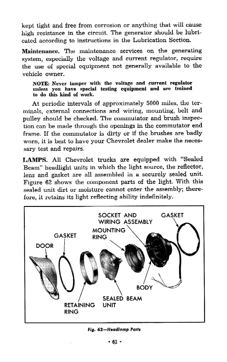 1957 Chevrolet Trucks Operators Manual Page 19